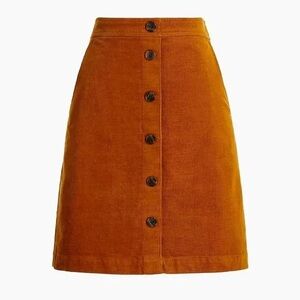 J. Crew Factory Button-Down Corduroy Mini Skirt